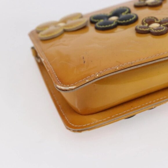LOUIS VUITTON Monogram Vernis Lexington Pouch Flower Beige M92246 LV Auth BA7381 - Picture 8 of 16